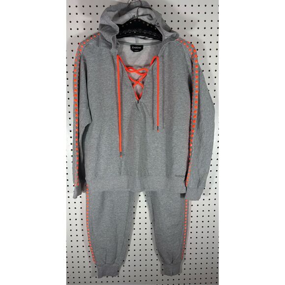 Bebe studded sweatsuit set hoodie & sweatpants size S oversized - Picture 1 of 15